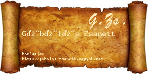 Göbölös Zsanett névjegykártya